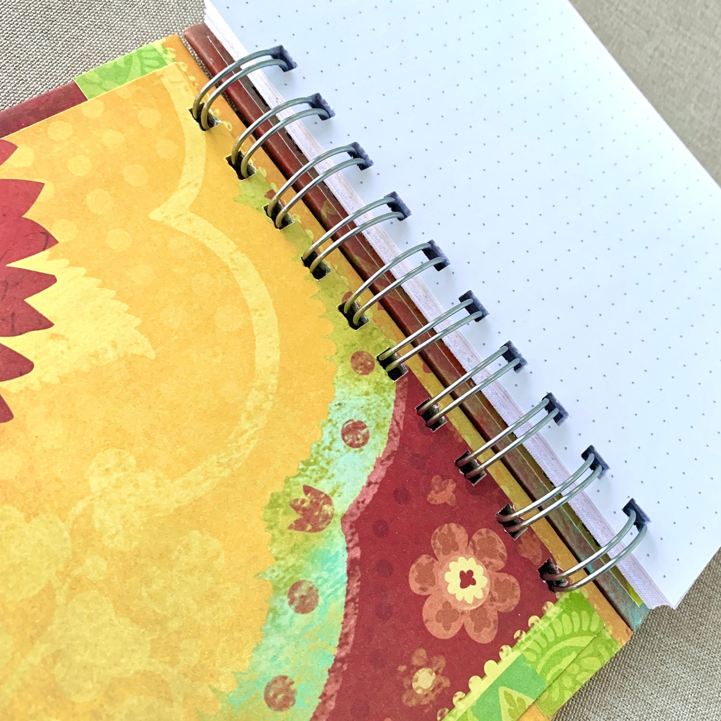 Latin Beauty - A6 - 4x6 - Dot Grid - Spiral Bound - Fountain Pen Notebook - Handmade Journal