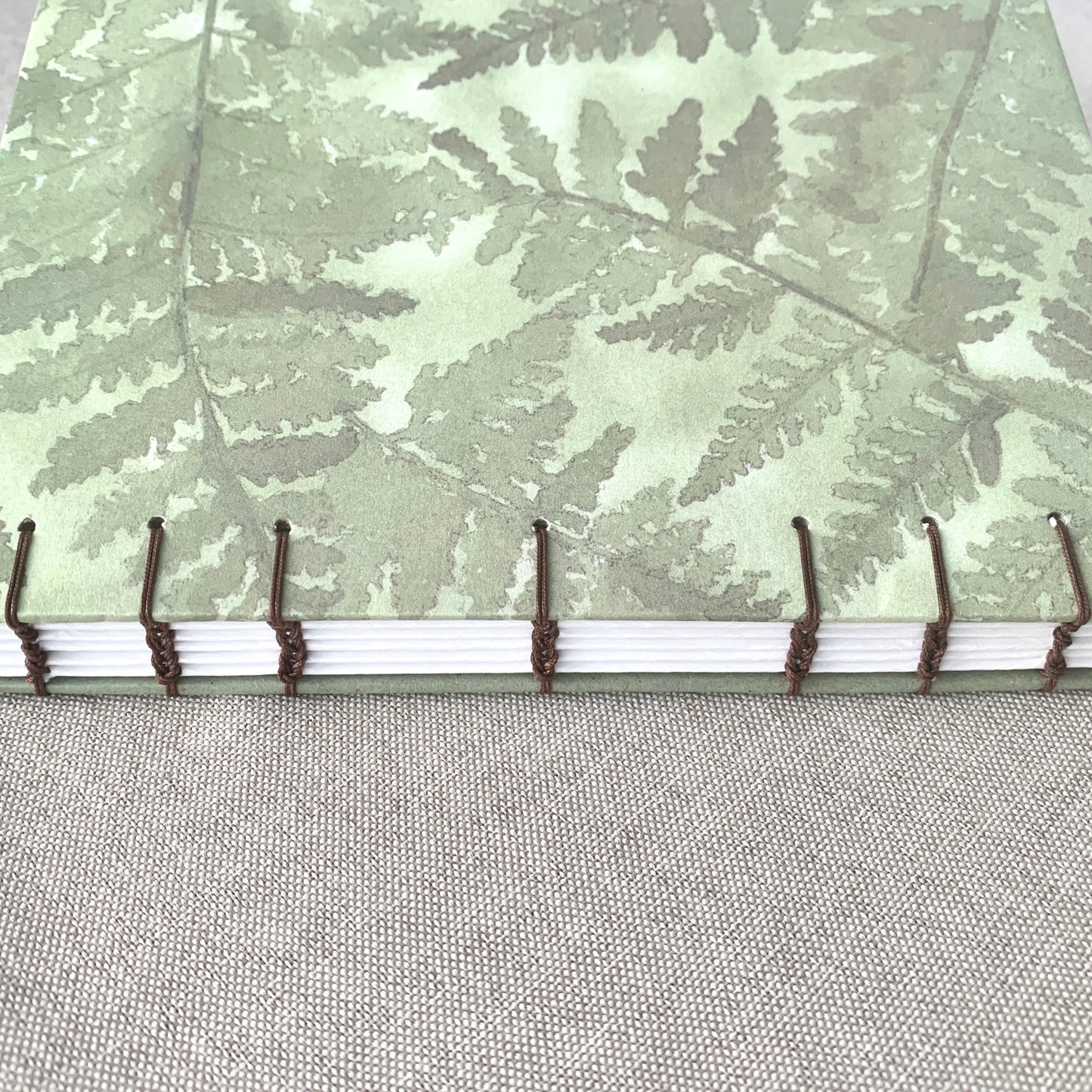 Fern - A6 - Dot Grid - Coptic Bound - Fountain Pen Notebook - Handmade Journal