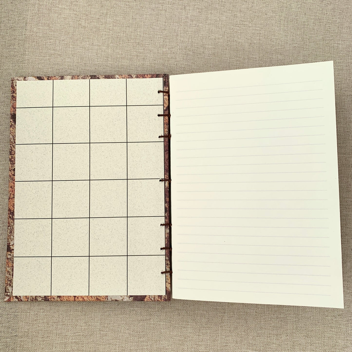Dirt - A6 - Lined - Coptic Bound - Fountain Pen Notebook - Handmade Journal