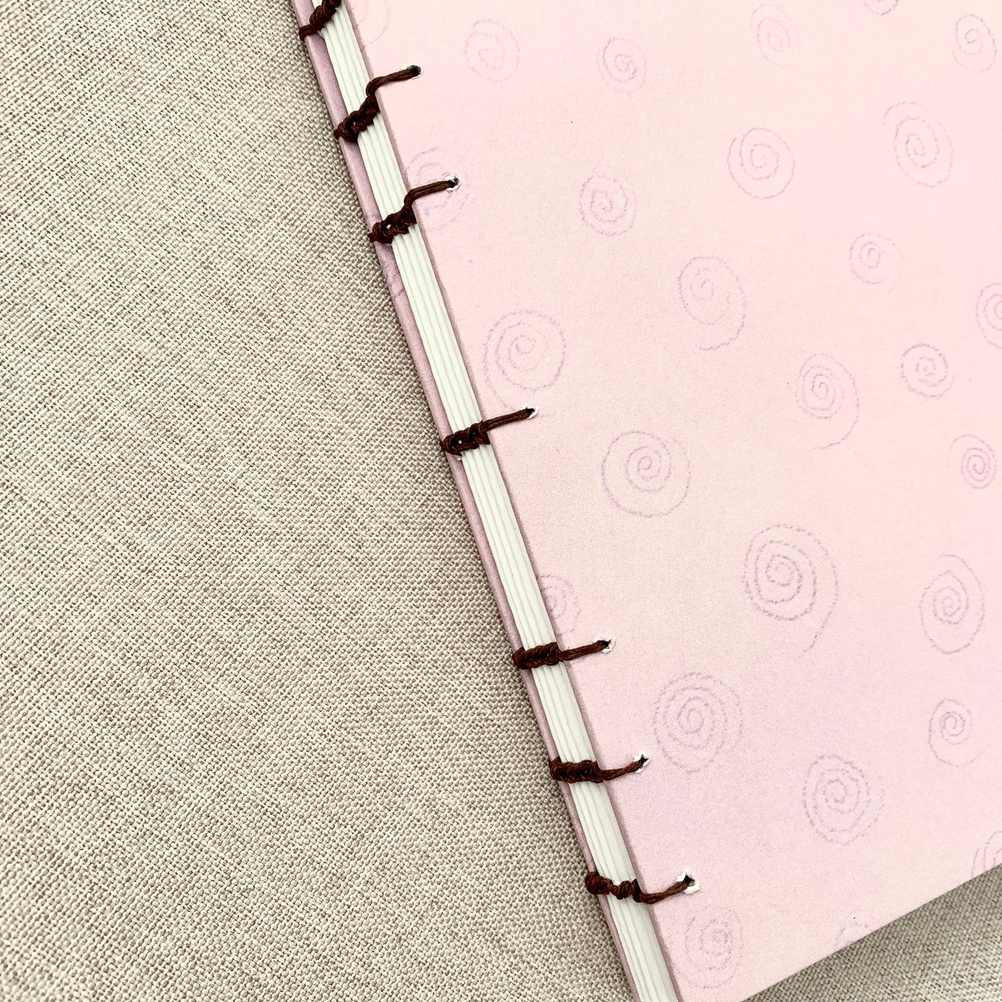 Pastel Swirl - A6 - Dot Grid - Coptic Bound - Fountain Pen Notebook - Handmade Journal