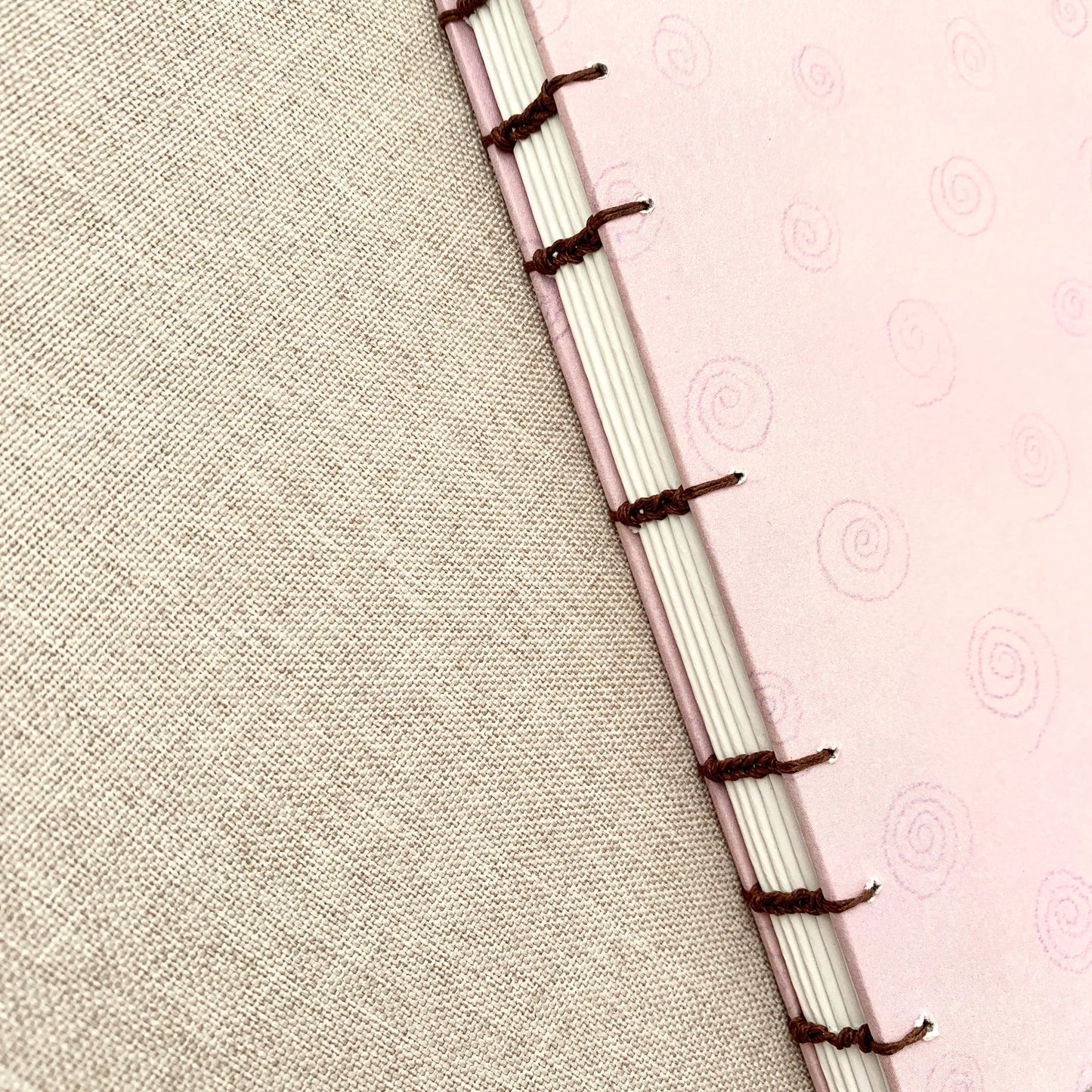Pastel Swirl - A6 - Dot Grid - Coptic Bound - Fountain Pen Notebook - Handmade Journal