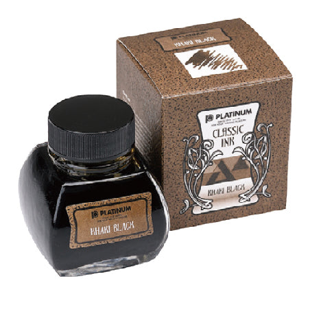 Platinum Classic Khaki Black 60mL Bottled Ink