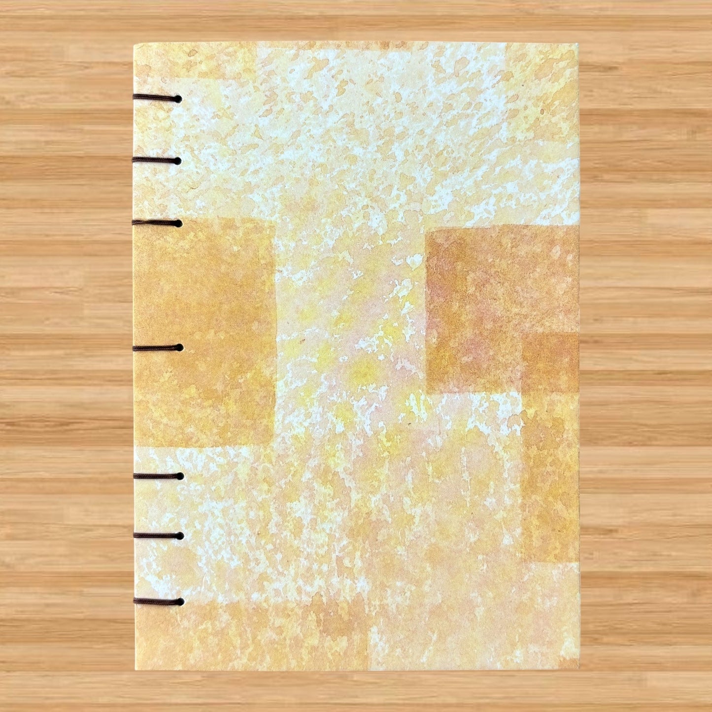 Blocked Orange - A6 - Lined - Coptic Bound - Fountain Pen Notebook - Handmade Journal