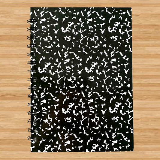 Marble Composition Book - A5 - Lined - Spiral Bound - Handmade Fountain Pen Notebook