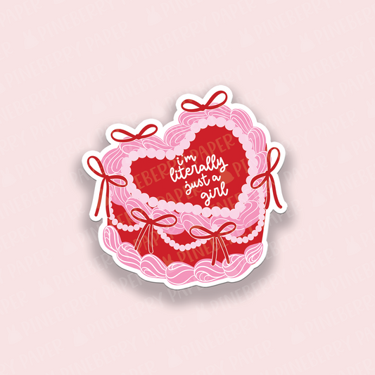 Literally Just a Girl Vinyl Sticker