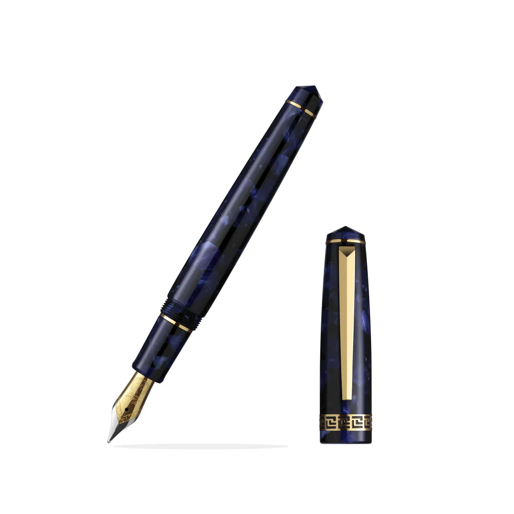Laban Rosa Blue Marble Fountain Pen