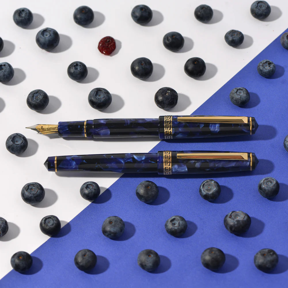 Laban Rosa Blue Marble Fountain Pen