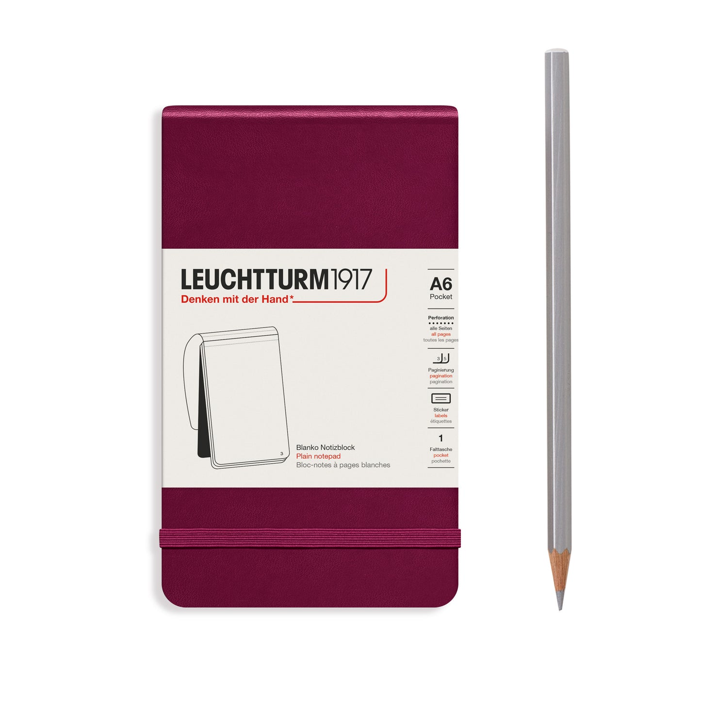 Leuchtturm1917 Classic Hardcover Notepad Port Red