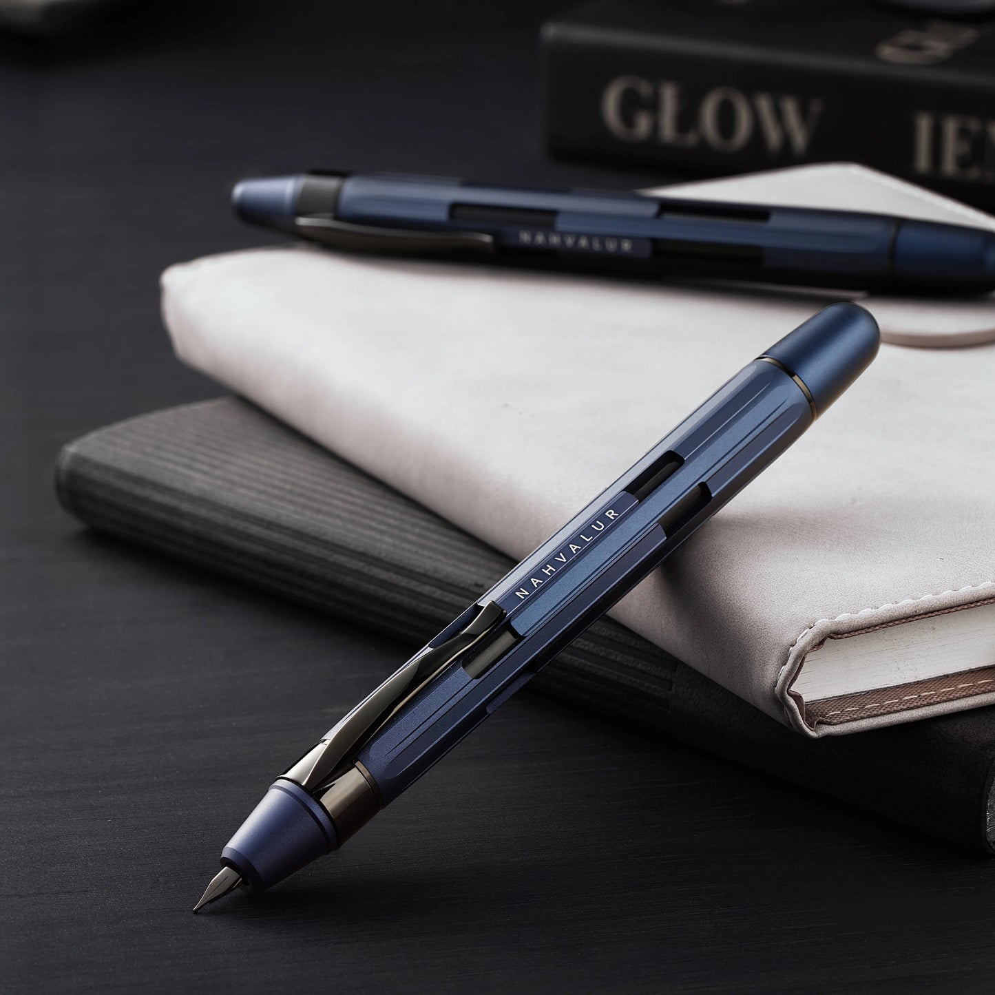 Nahvalur Eclipse Cobalt Rose Gold Fountain Pen
