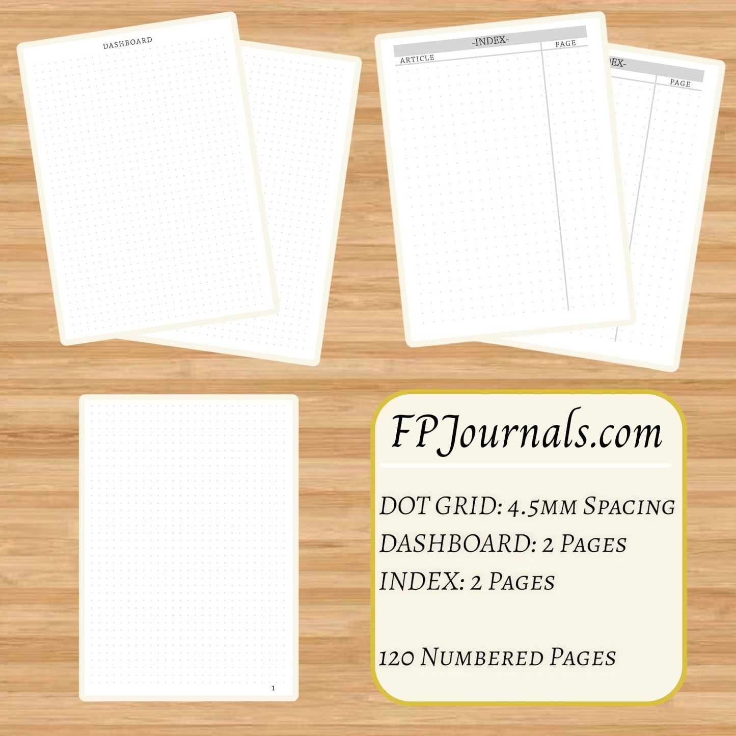 Sunflower Field - A6 - Dot Grid - Coptic Bound - Fountain Pen Notebook - Handmade Journal