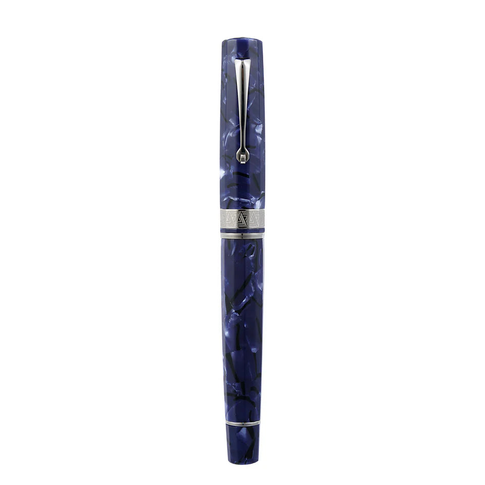 Omas Paragon Fountain Pen in Blue Royale with Silver Trim