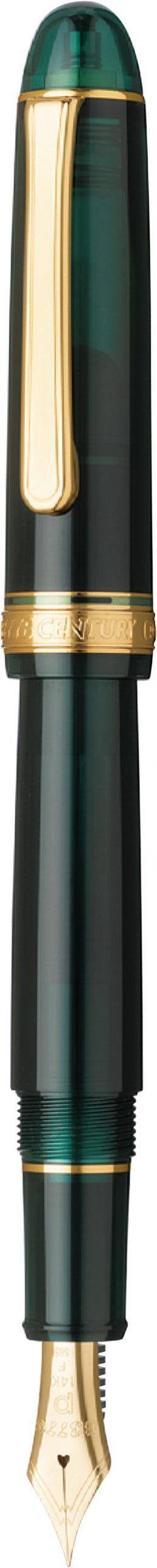 Platinum #3776 Century Laurel Green With Gold Trim Fountain Pen