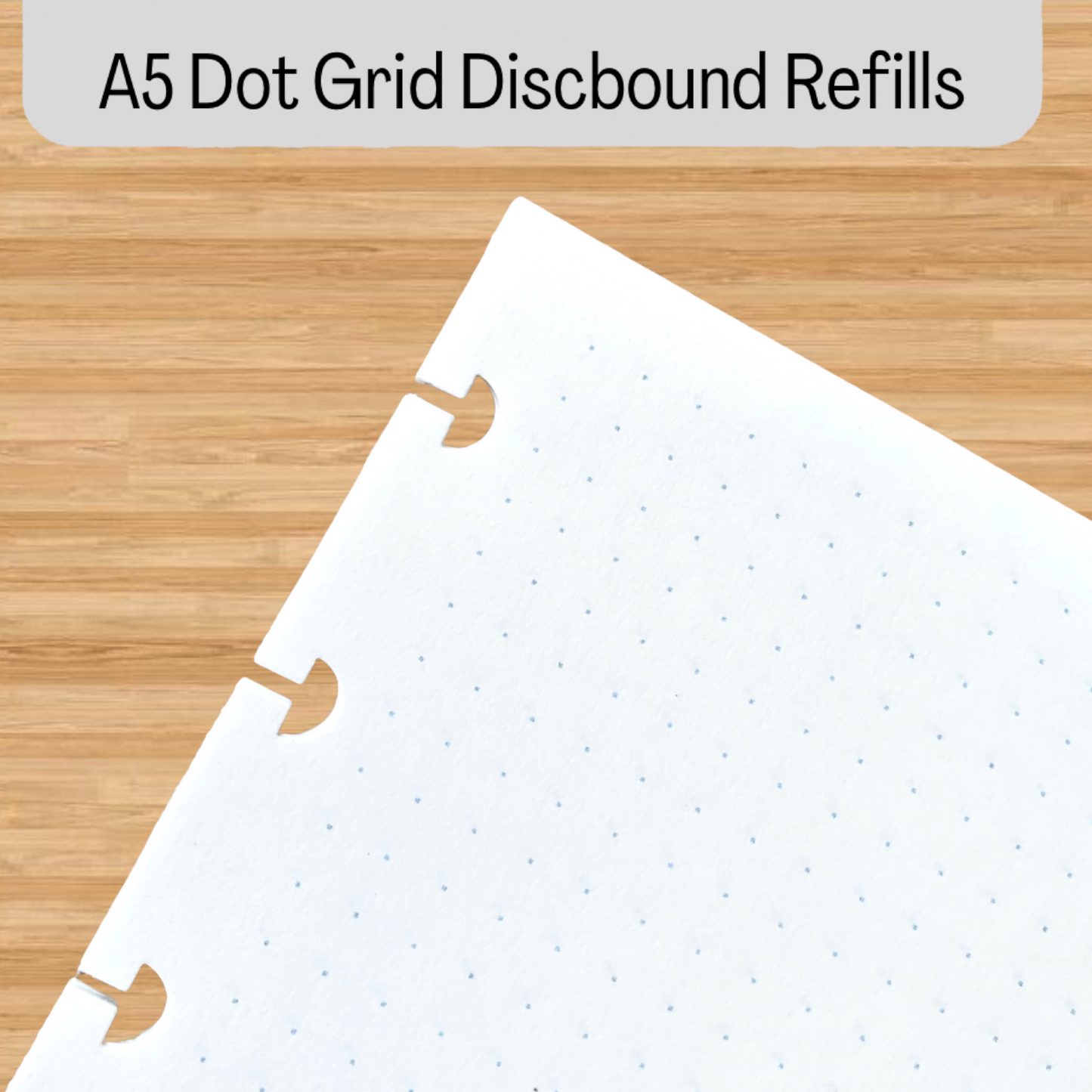 Dot Grid Discbound Notebook Insert - A5 Junior - Dot Grid - Fountain Pen Friendly Paper