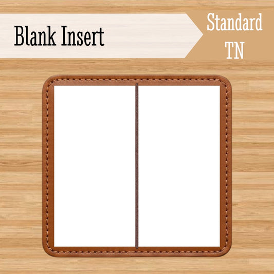 Standard Blank Travelers Notebook Insert - Fountain Pen Friendly, Hand-Stitched Kraft Cover
