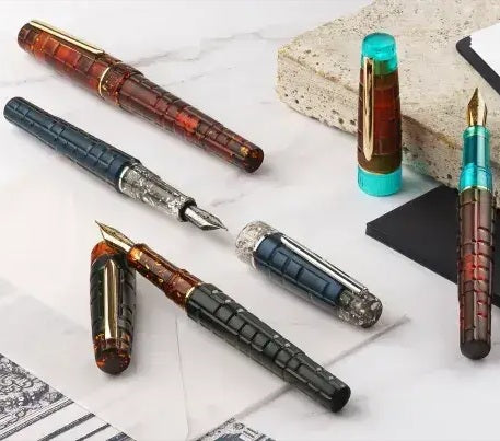 Benu Black Amber Tessera Fountain Pen