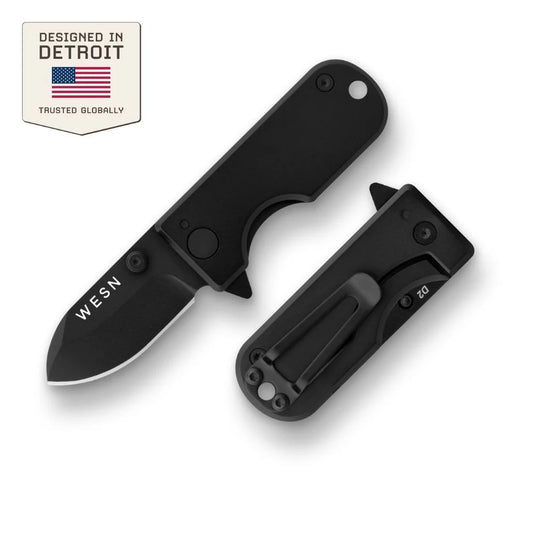 WESN Microblade Knife Blacked Out Titanium