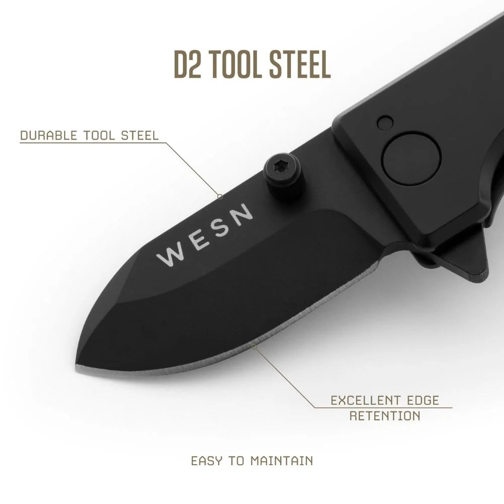 WESN Microblade Knife Blacked Out Titanium