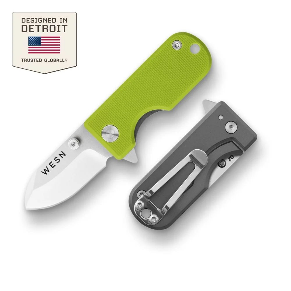 WESN Microblade Knife Lime Green