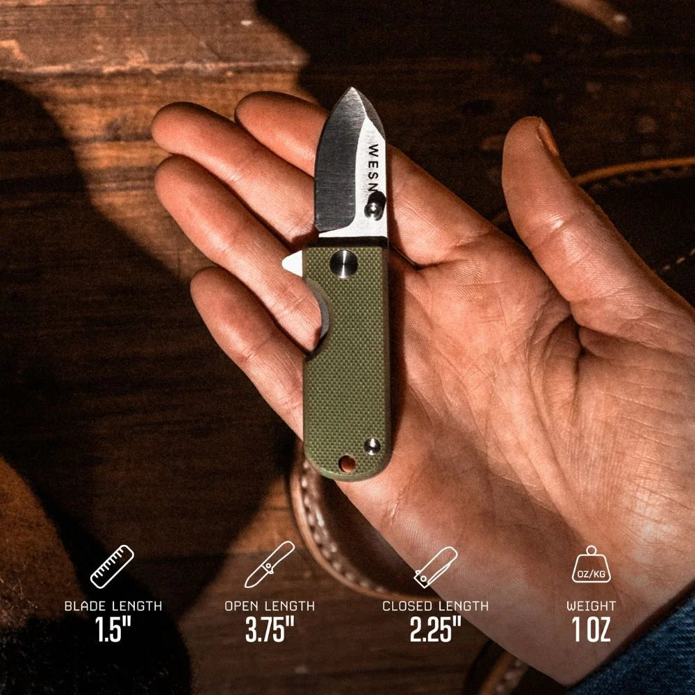 WESN Microblade Knife OD Green