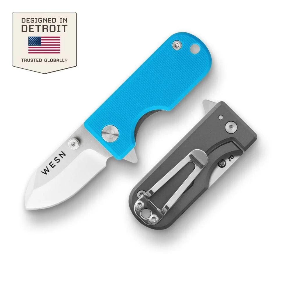 WESN Microblade Knife Sky Blue
