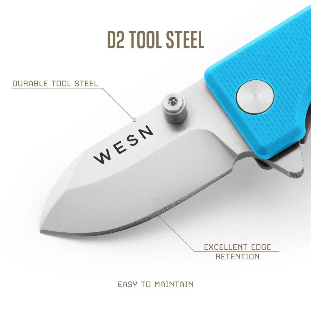 WESN Microblade Knife Sky Blue