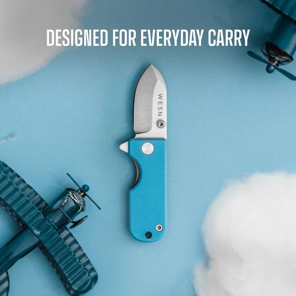 WESN Microblade Knife Sky Blue
