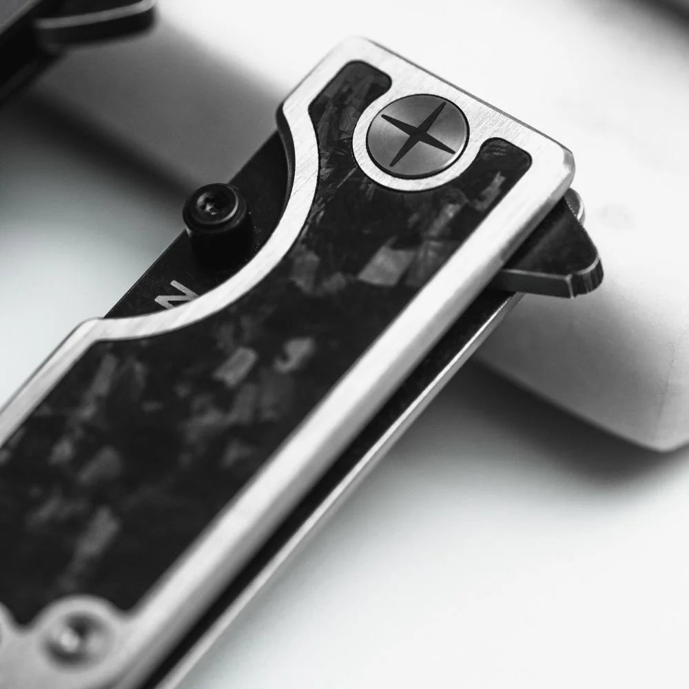 WESN x Clocks + Colours Limited Edition Microblade Knife Carbon Fiber
