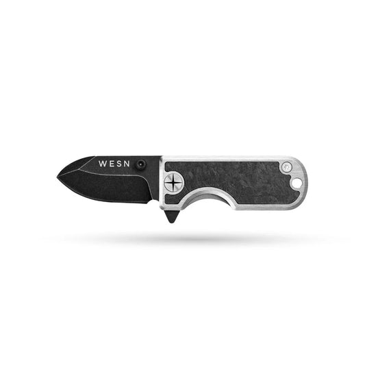 WESN x Clocks + Colours Limited Edition Microblade Knife Carbon Fiber