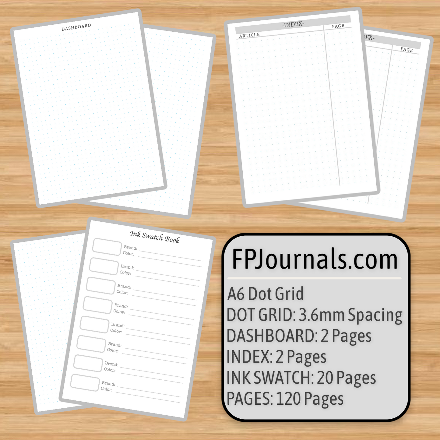 Fairy - A6 - Dot Grid - Coptic Bound - Fountain Pen Notebook - Handmade Journal