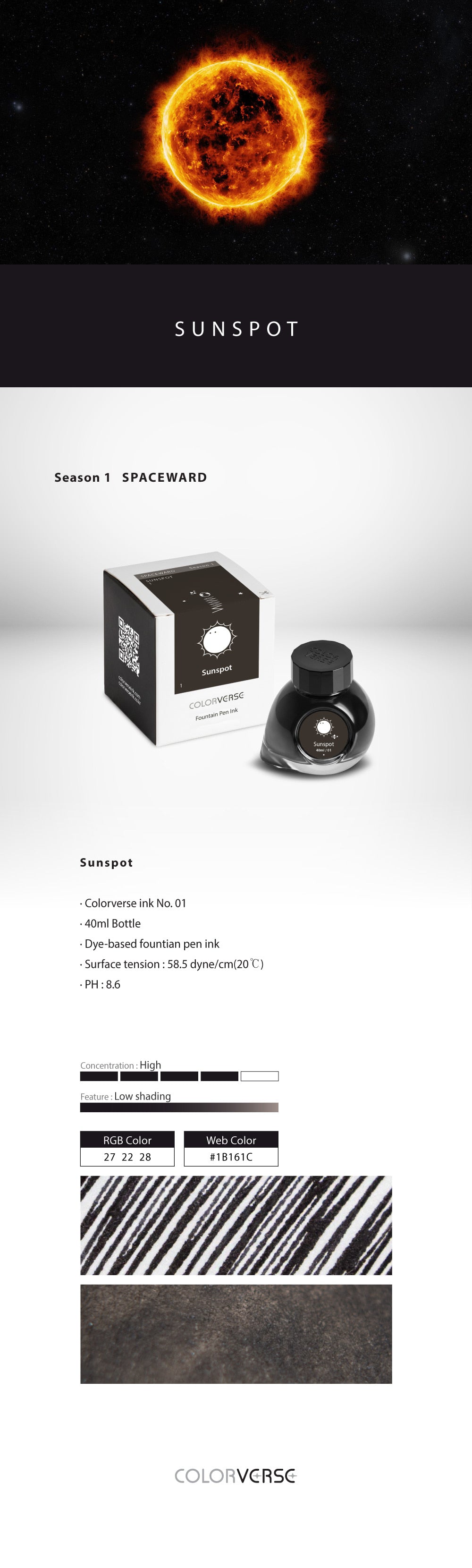 Colorverse Sunspot 40mL Season One Bottled Ink