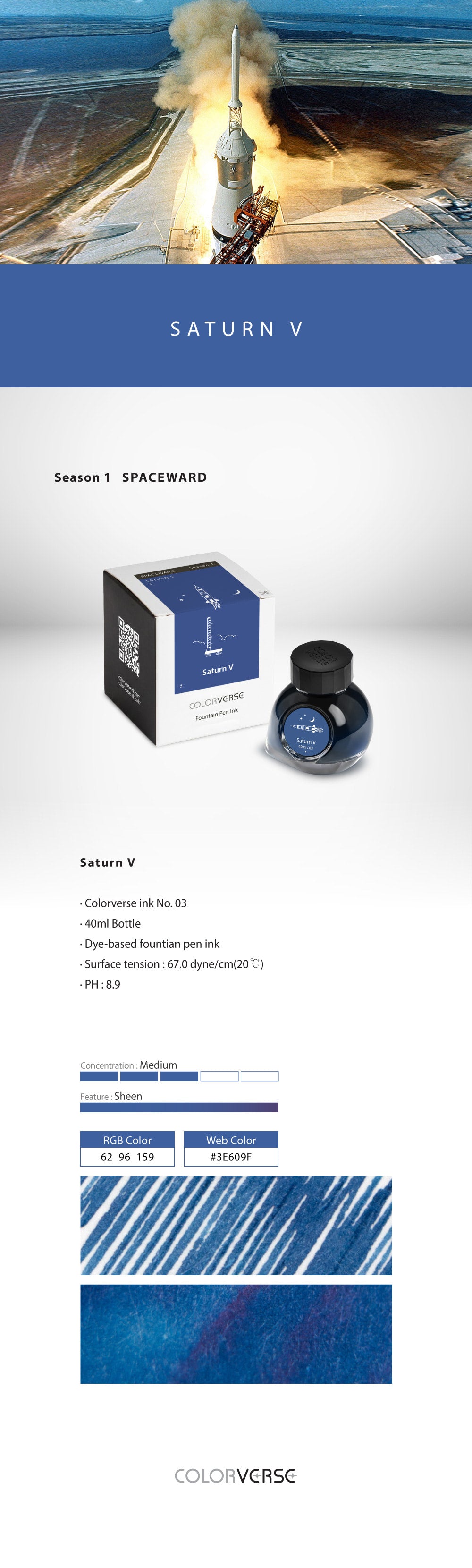 Colorverse Saturn V 40mL Season One Bottled Ink