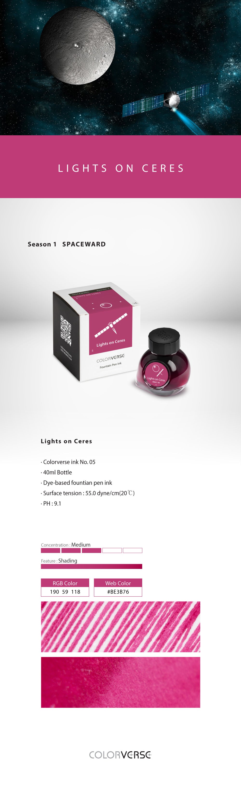 Colorverse Lights On Ceres 40mL Season One Bottled Ink