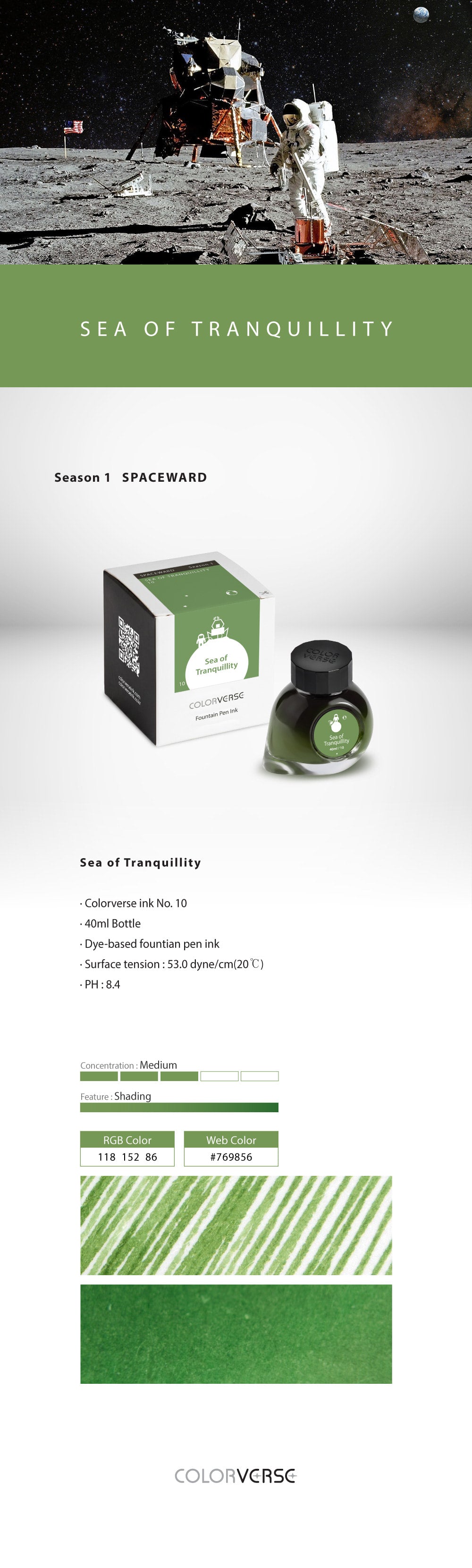 Colorverse Sea Of Tranquility 40mL Season One Bottled Ink