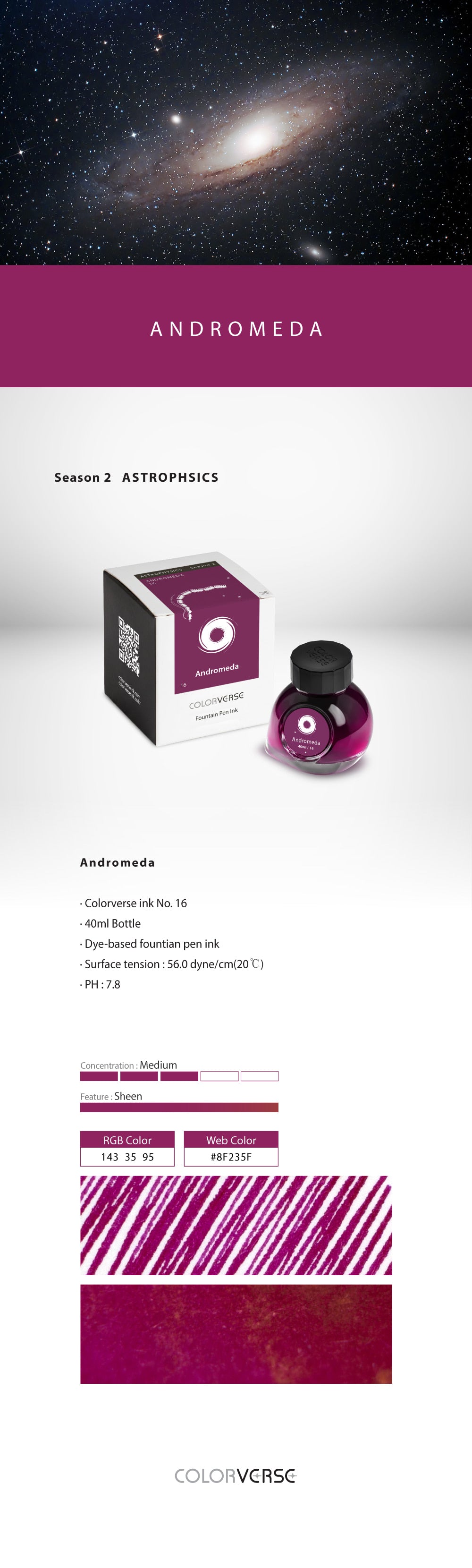 Colorverse Andromeda 40mL Season Two Bottled Ink