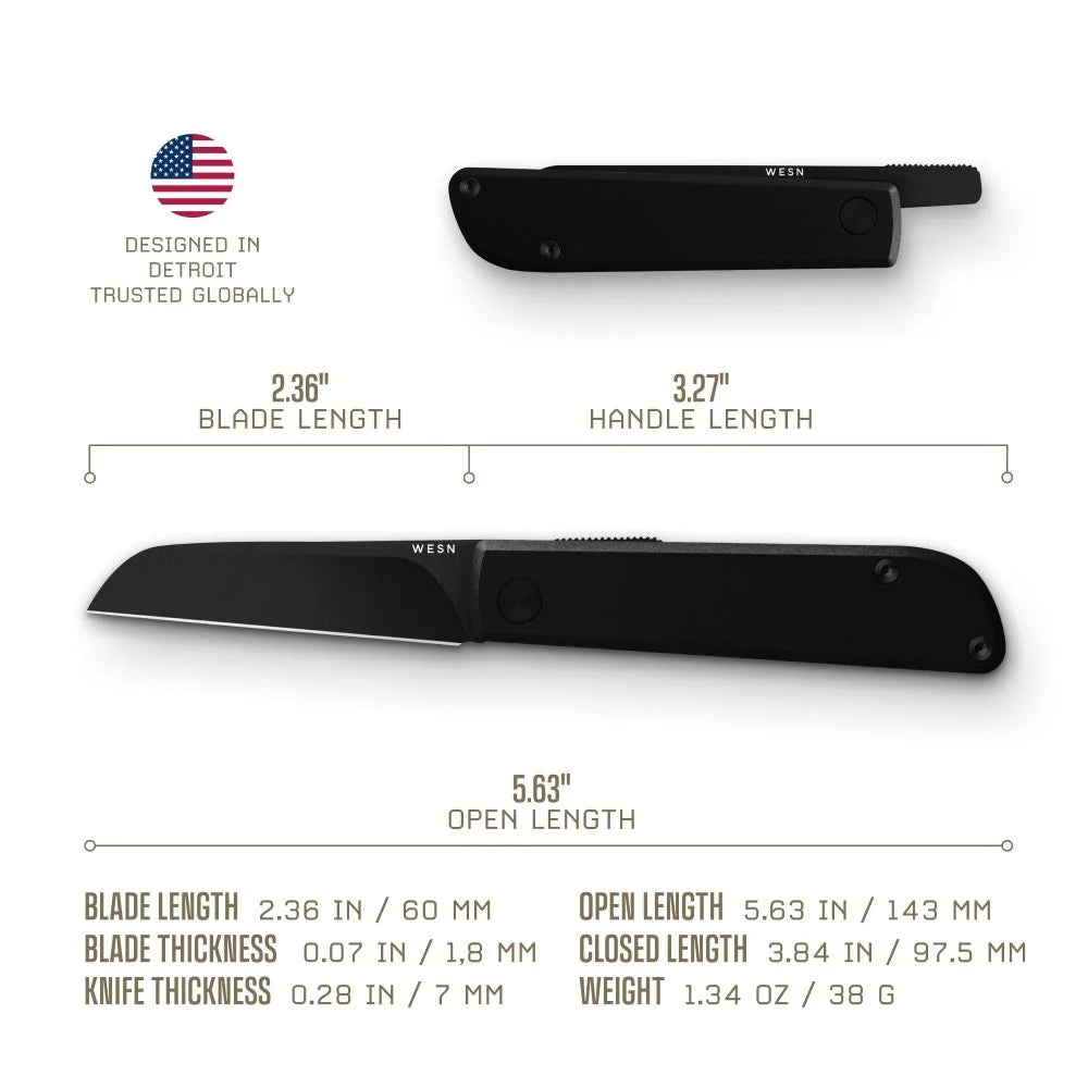 WESN Samla Knife Blacked Out