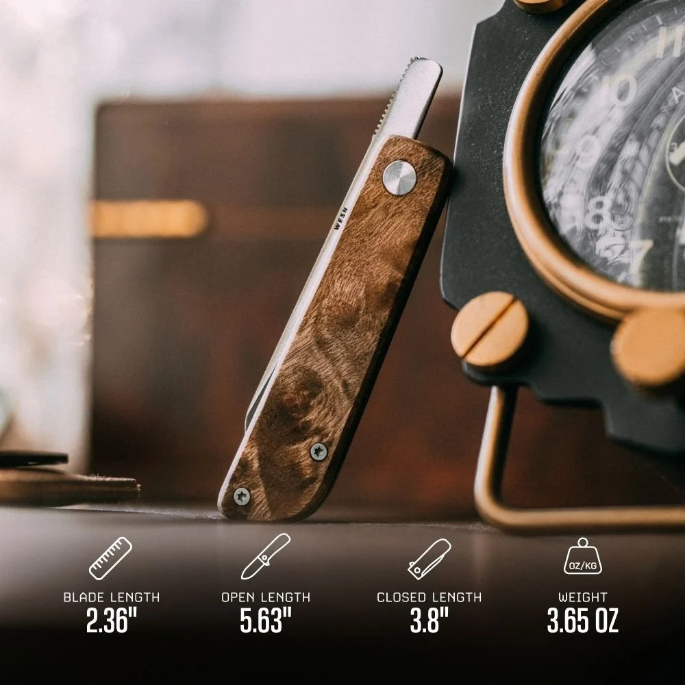 WESN Samla Knife Burlwood