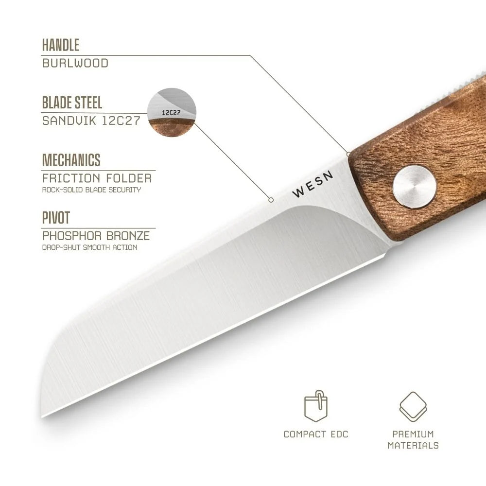 WESN Samla Knife Burlwood