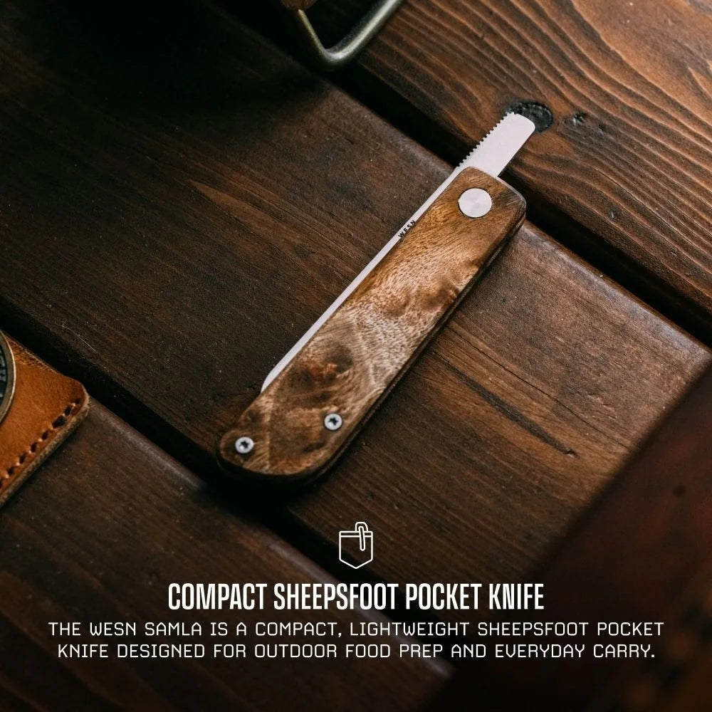 WESN Samla Knife Burlwood
